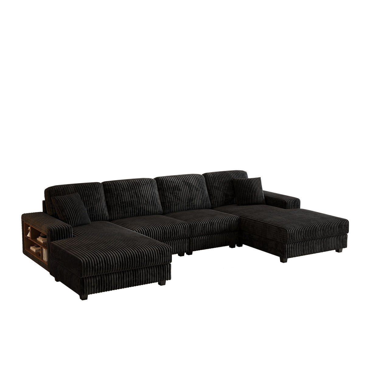 U-Shaped Convertible Sofa, 4-Seater Large Living Room Lounge