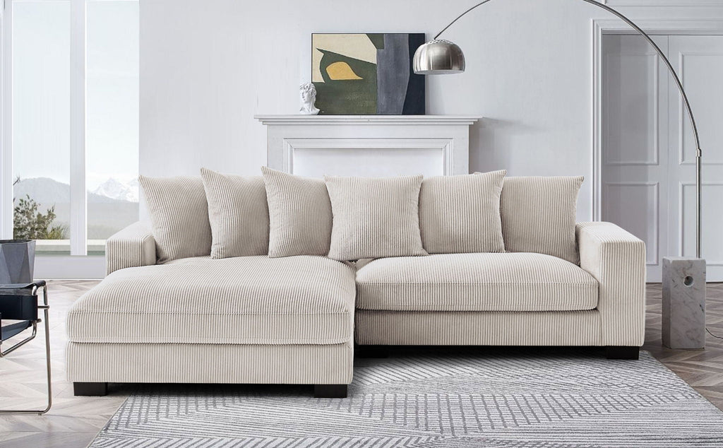 Luxe - Oversized 2 Piece Sectional Couches, L Shaped Sofa with Chaise