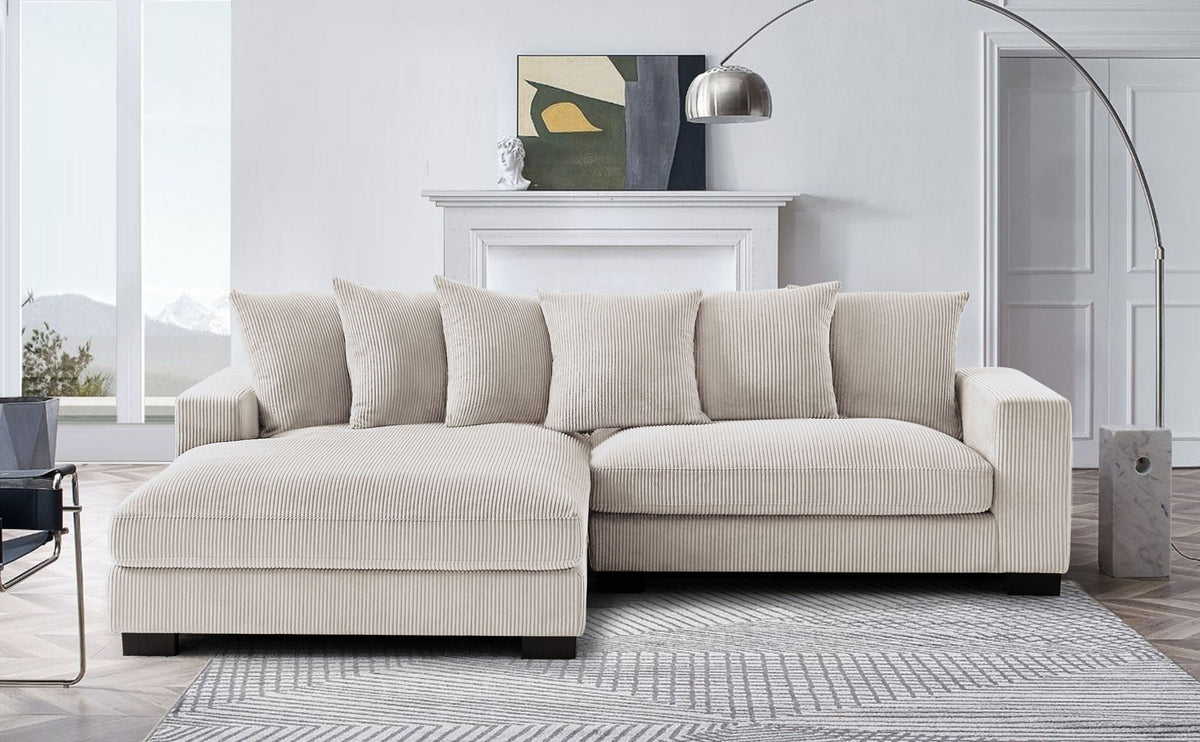 Luxe - Oversized 2 Piece Sectional Couches, L Shaped Sofa with Chaise