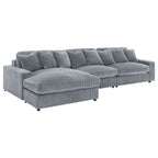 Blaine 146-Inch Reversible Chaise Sectional Sofa Set – Fog