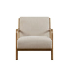 Mid-Century Style Lounge Chair with Upholstered Seat