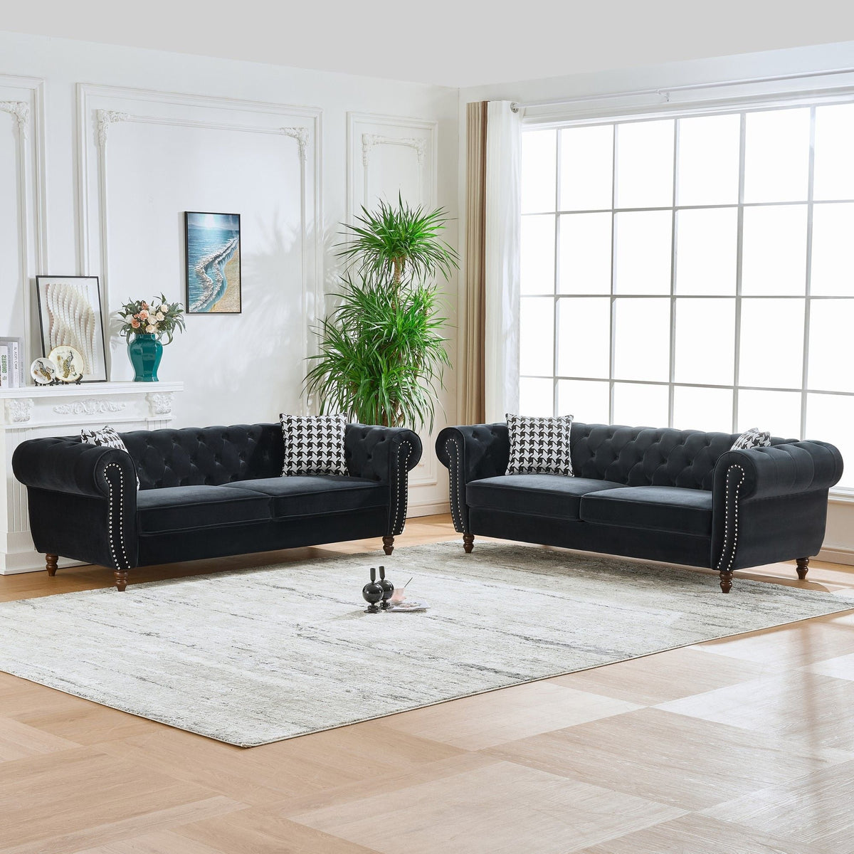 Chesterfield 2-Piece Upholstered Living Room Set