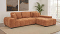 Octavia Upholstered Sectional Chaise Sofa Orange