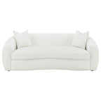 Isabella Faux Sheepskin Upholstered Sofa Natural