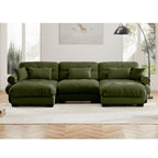 Super Comfort Oversized Modular Sectional Sofa with Movable Ottoman