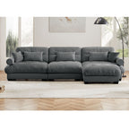 Super Comfort Oversized Modular Sectional Sofa with Movable Ottoman