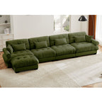 Super Comfort Oversized Modular Sectional Sofa with Movable Ottoman