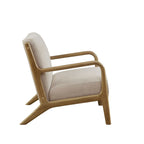Mid-Century Style Lounge Chair with Upholstered Seat
