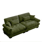 Modern Sofa with Bolstered Armrests & Pillows