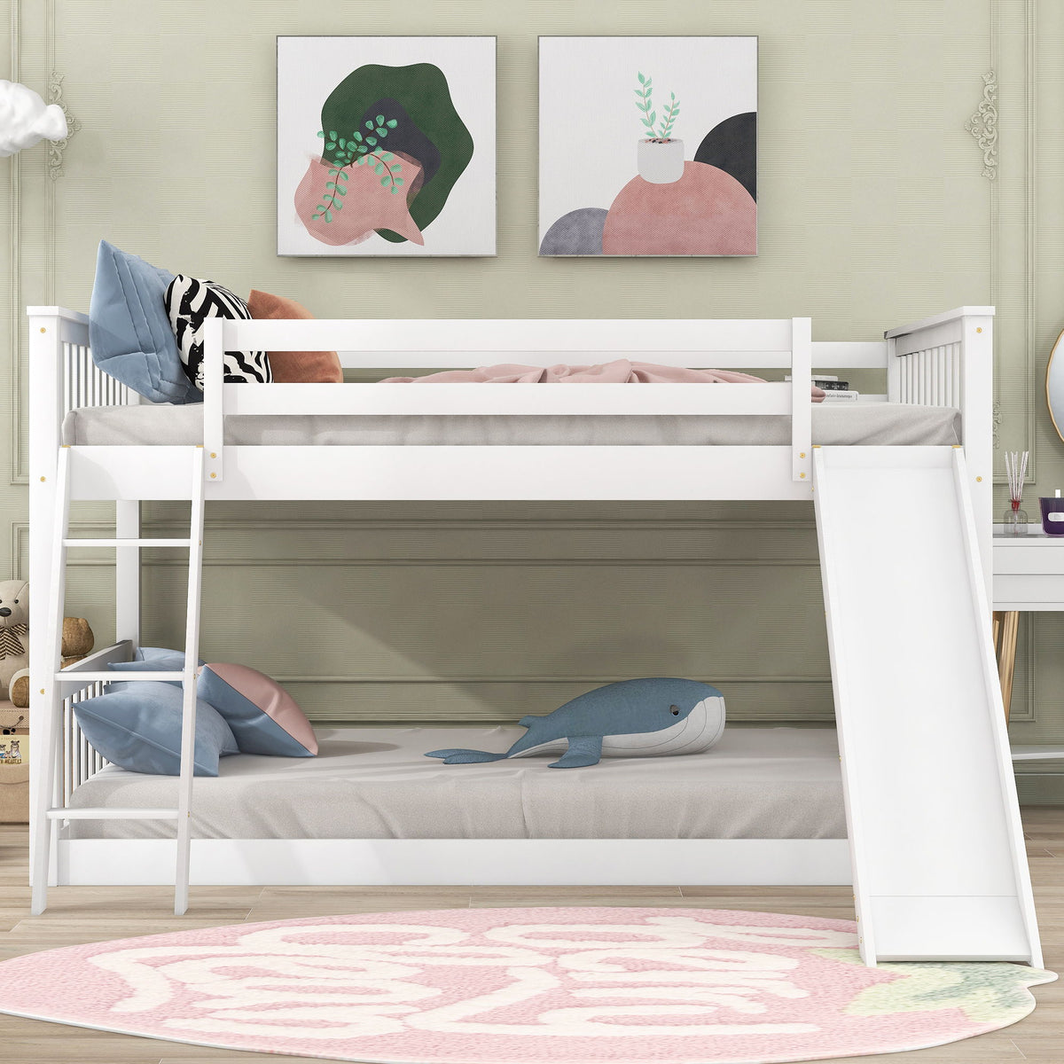 Bunk Bed & Convertible Slide & Ladder