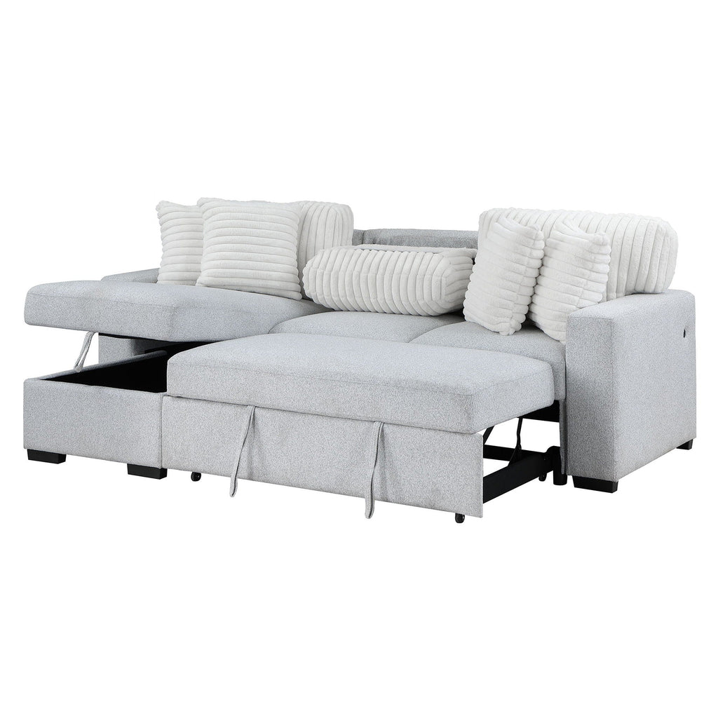 Ford - Reversible Pull Out Sofa Bed – Light Gray