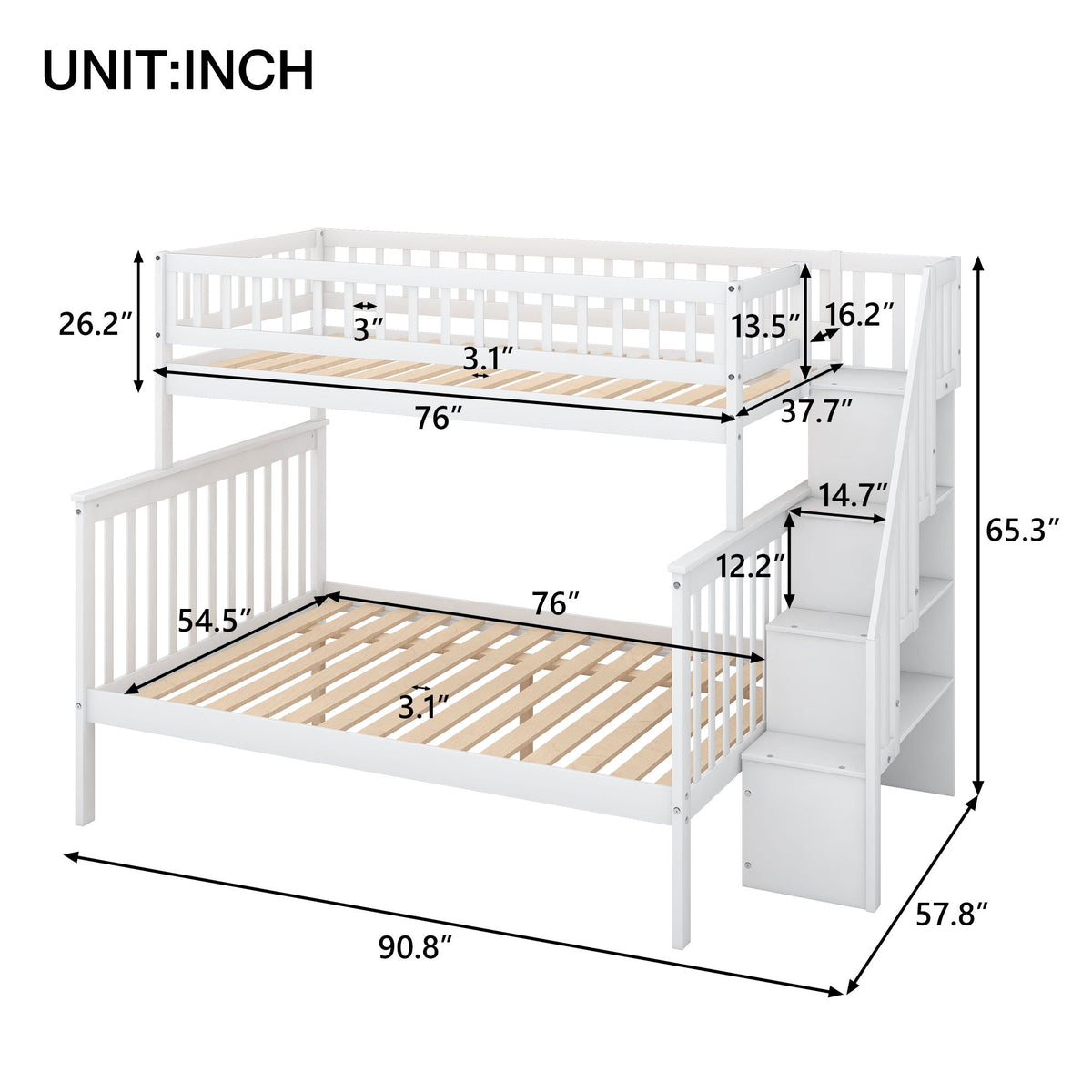 Bunk Bed with Staircase