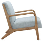 Mid-Century Style Lounge Chair with Upholstered Seat