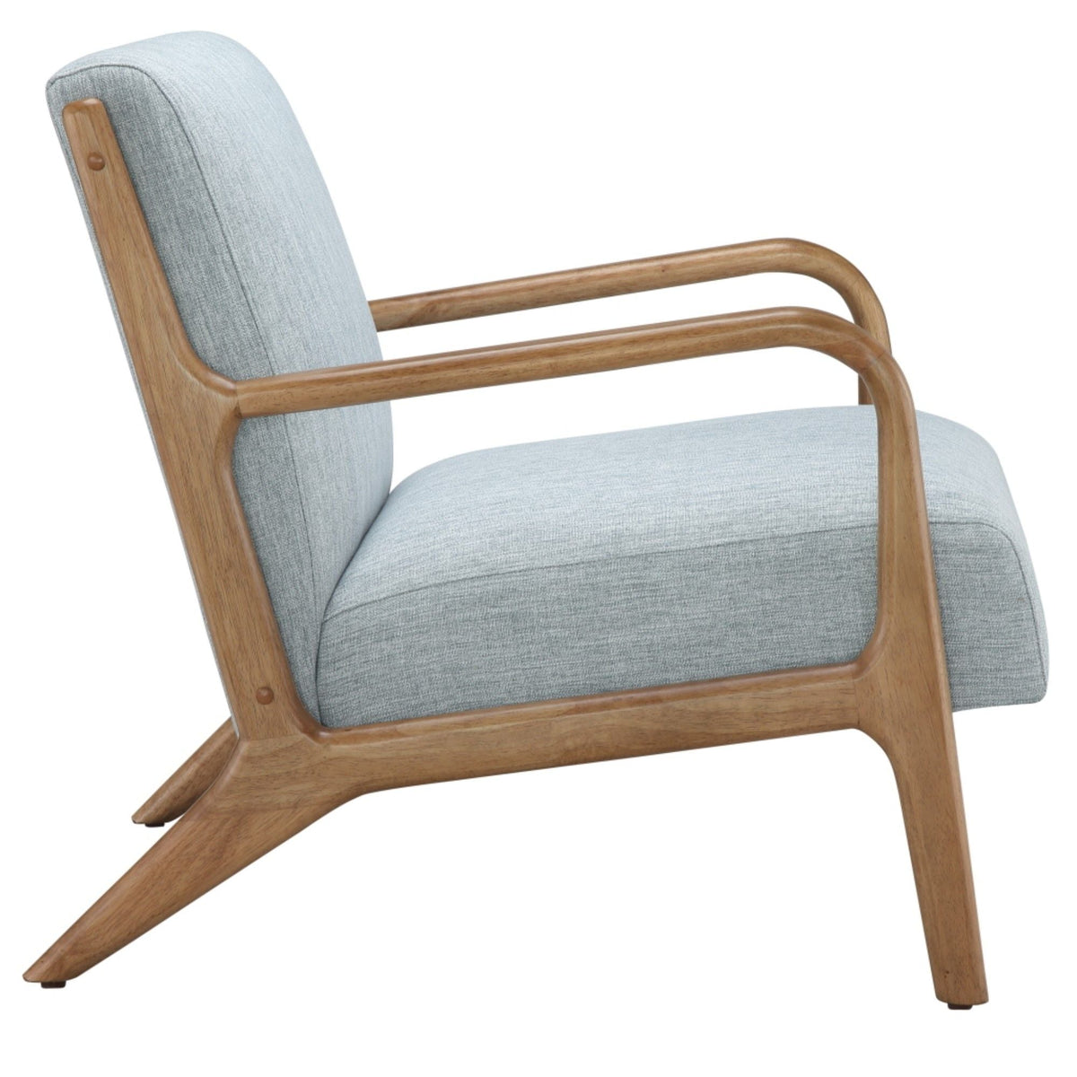 Mid-Century Style Lounge Chair with Upholstered Seat