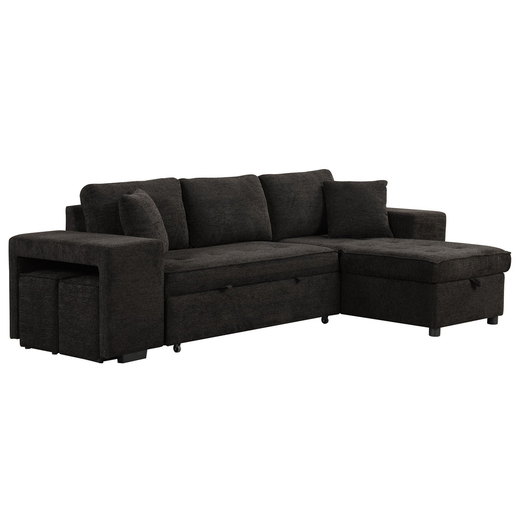 Modern L-Shape 3 Seat Reversible Sectional Couch