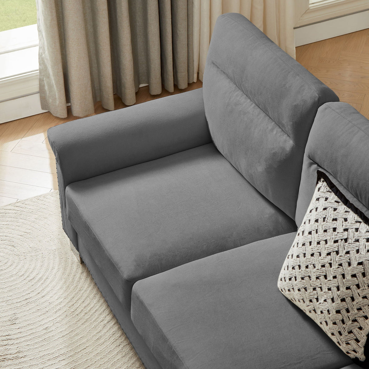 3-Seater Elegant Stationary Sofa
