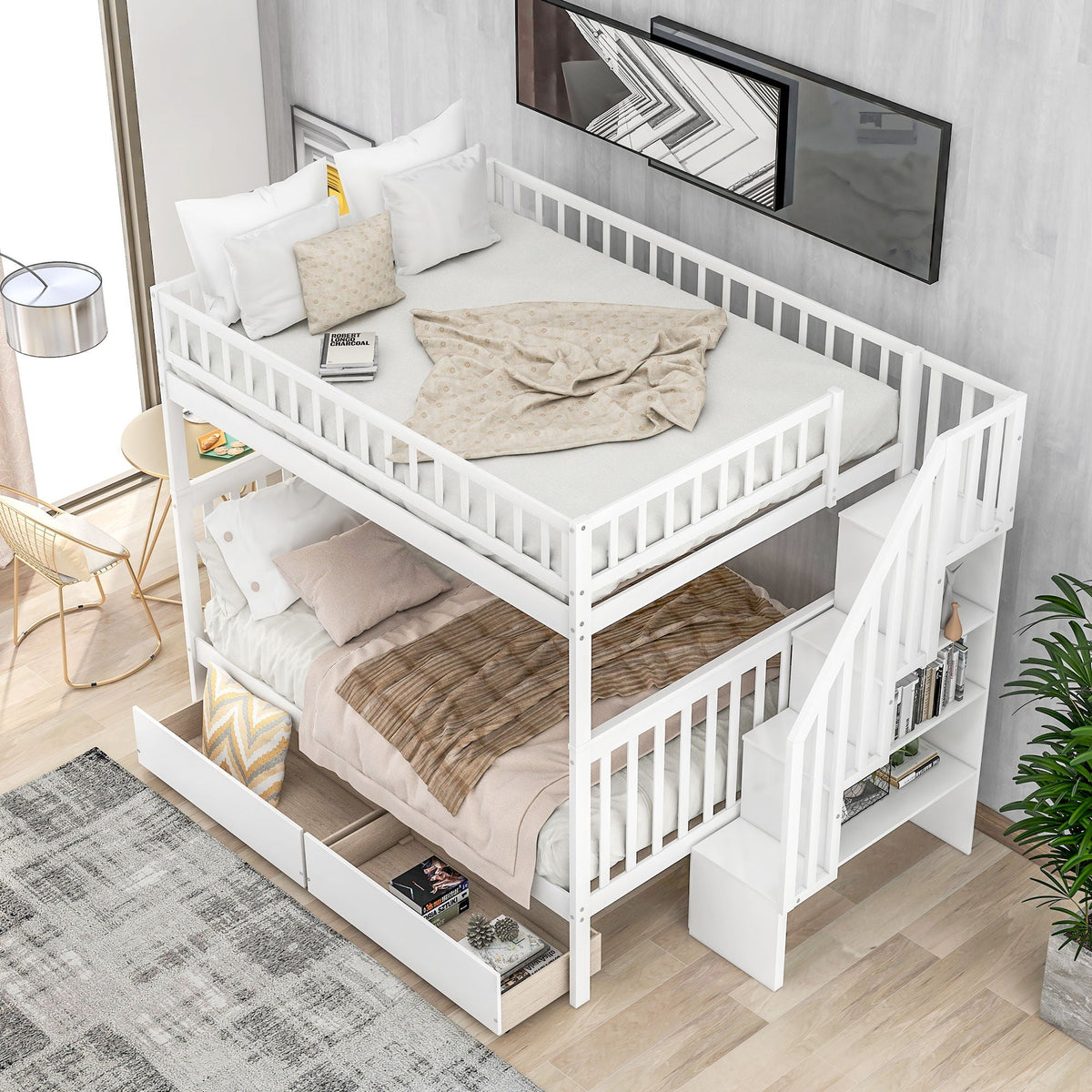 Bunk Bed with Staircase
