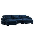 Super Comfort Oversized Modular Sectional Sofa with Movable Ottoman
