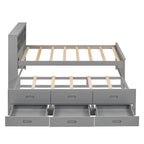 Platform Bed with Storage Headboard, USB, Trundle & 3 – Drawer