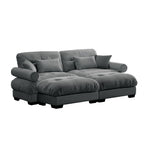 Super Comfort Oversized Modular Sectional Sofa with Movable Ottoman