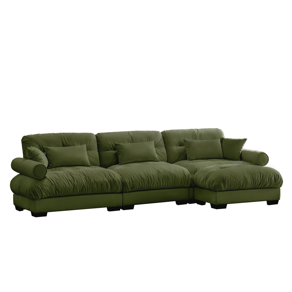 Super Comfort Oversized Modular Sectional Sofa with Movable Ottoman