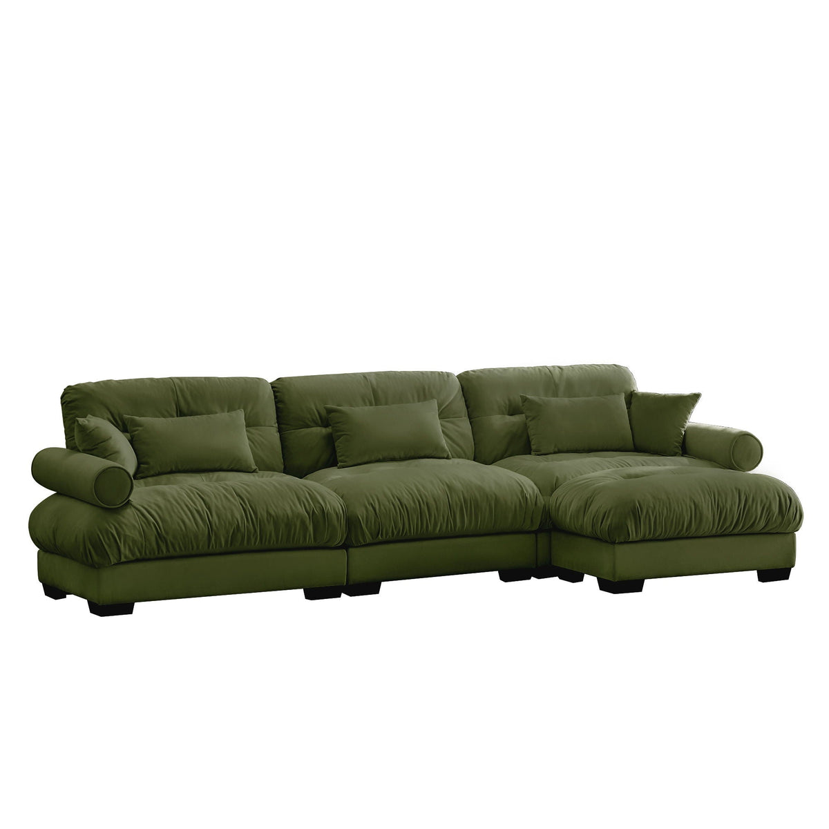 Super Comfort Oversized Modular Sectional Sofa with Movable Ottoman