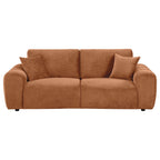 Burnett Chenille Upholstered Wide Arm Sofa Burnt Orange