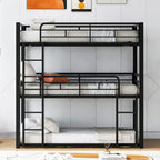 Triple Bunk Bed with Sturdy Construction & Space Saving Design