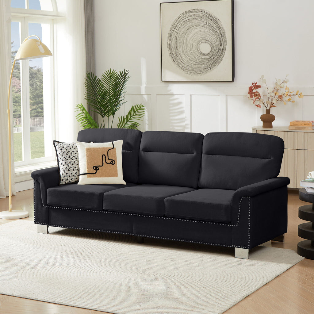 3-Seater Elegant Stationary Sofa