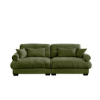 Modern Sofa with Bolstered Armrests & Pillows