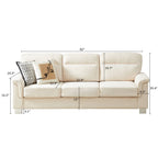 3-Seater Elegant Stationary Sofa