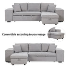 Modern L-Shape 3 Seat Reversible Sectional Couch