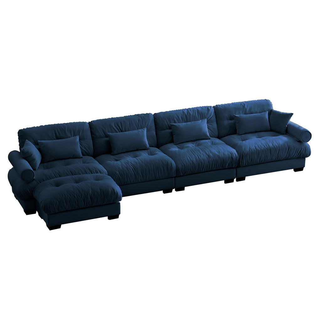 Super Comfort Oversized Modular Sectional Sofa with Movable Ottoman