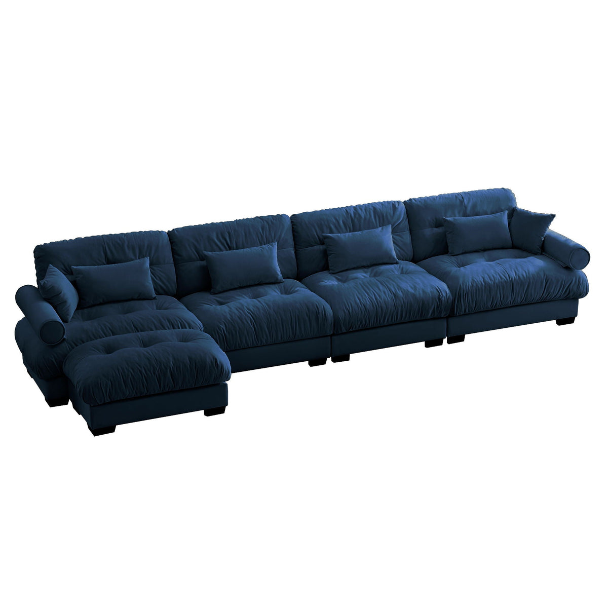 Super Comfort Oversized Modular Sectional Sofa with Movable Ottoman
