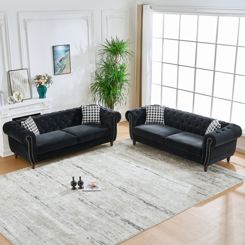 Chesterfield 2-Piece Upholstered Living Room Set