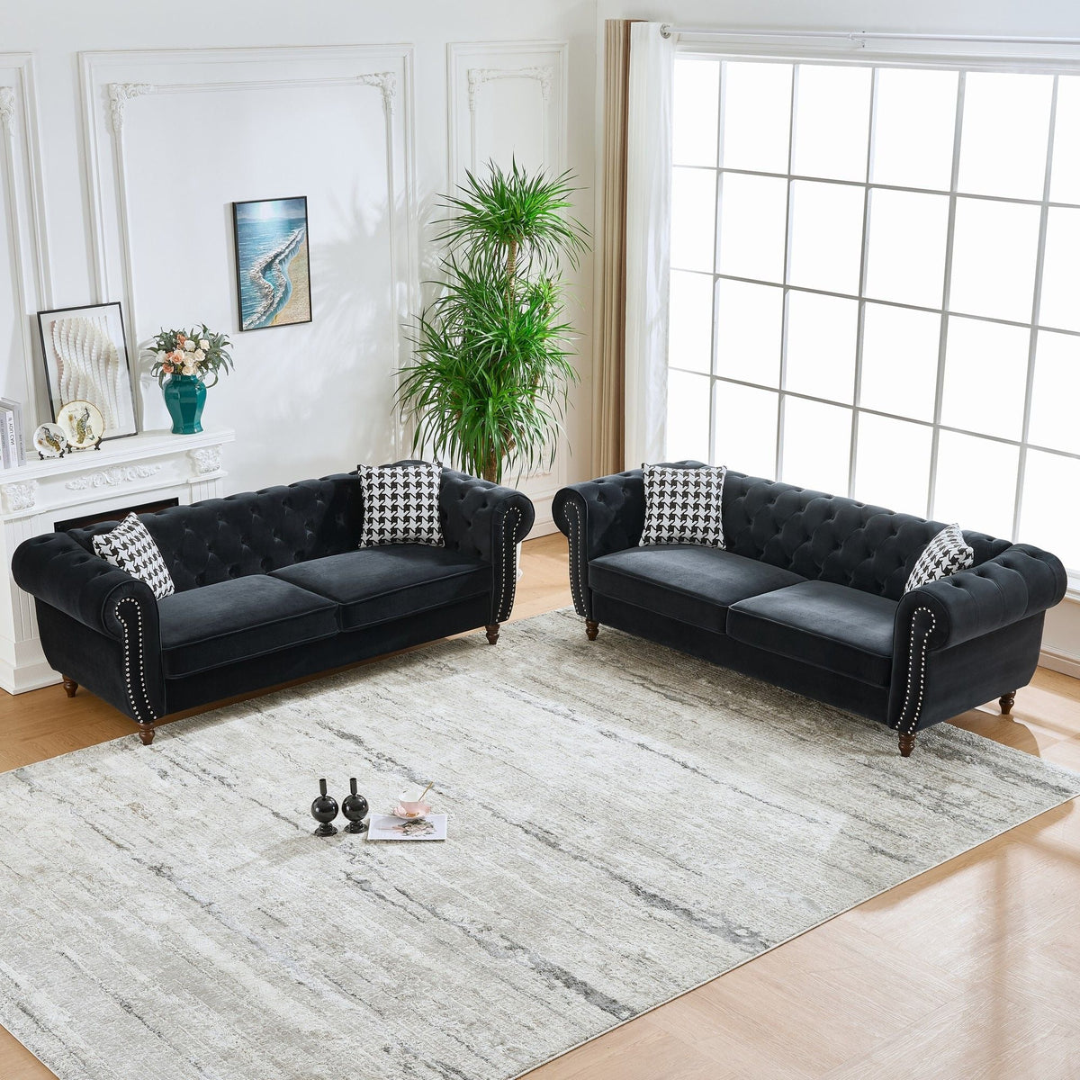 Chesterfield 2-Piece Upholstered Living Room Set
