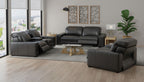 Ferrara Power Adjustable Headrest Power Recliner Sofa with Zero Gravity – Black