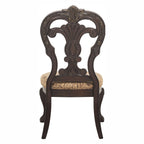 Elegant Style Beautiful Side Chairs 2 Piece Set Cherry with Tipping Fabric Upholstered Traditional Dining Furniture – Cherry
