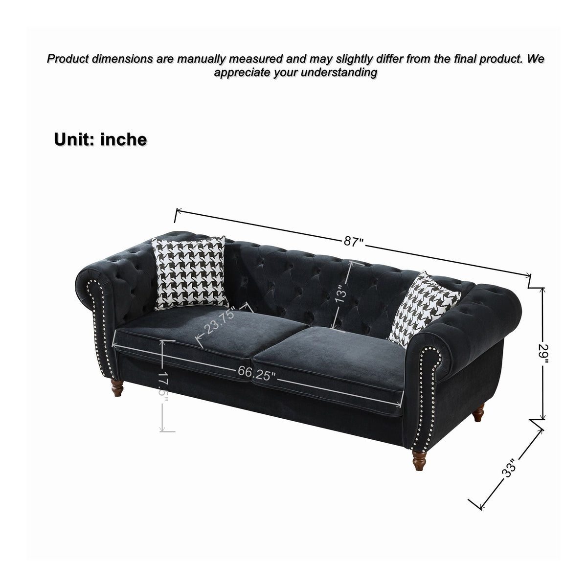 Chesterfield 2-Piece Upholstered Living Room Set