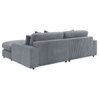 Blaine 105-Inch Reversible Chaise Sectional Sofa – Fog