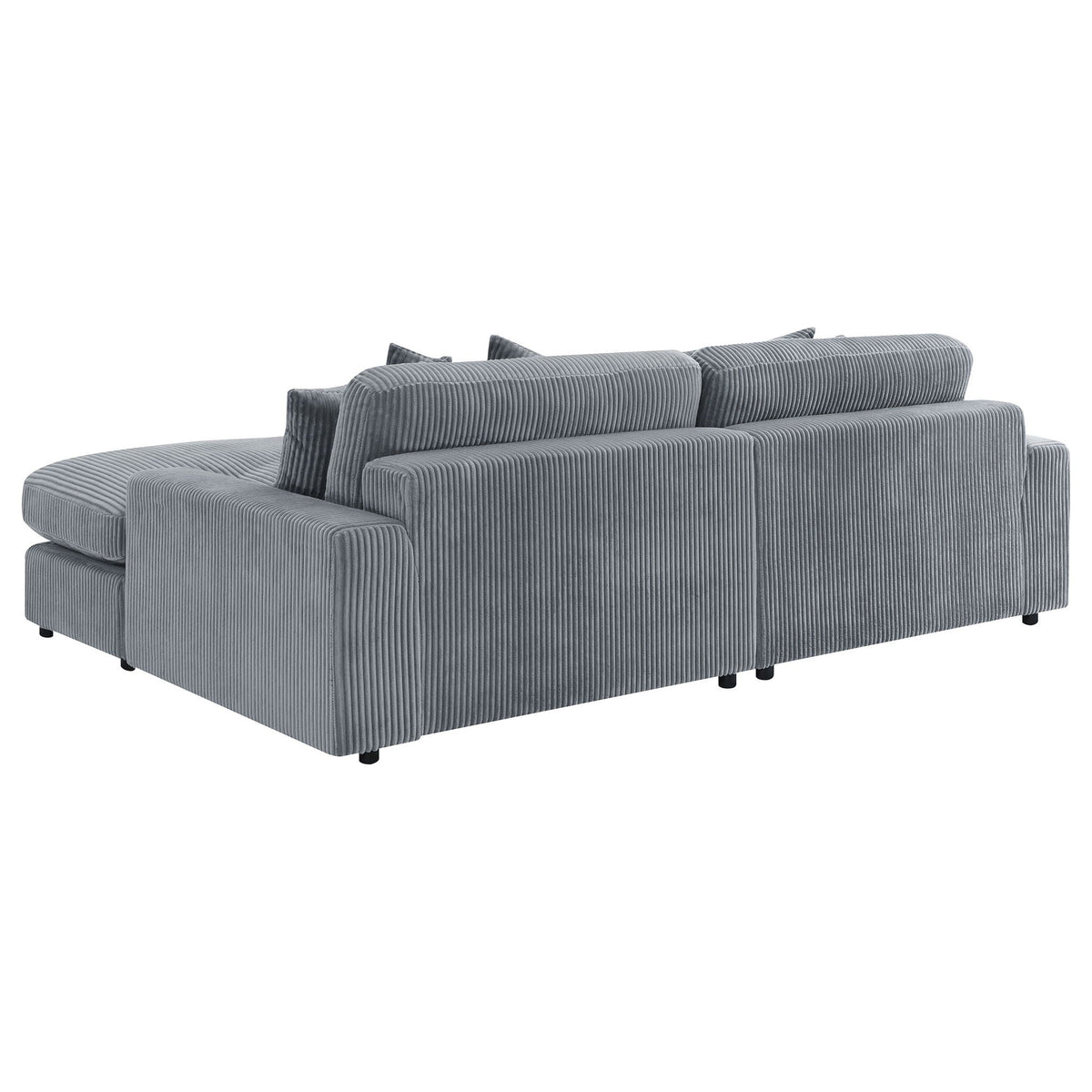 Blaine 105-Inch Reversible Chaise Sectional Sofa – Fog