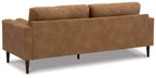 Telora Faux Leather Sofa – Caramel