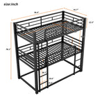 Triple Bunk Bed with Sturdy Construction & Space Saving Design
