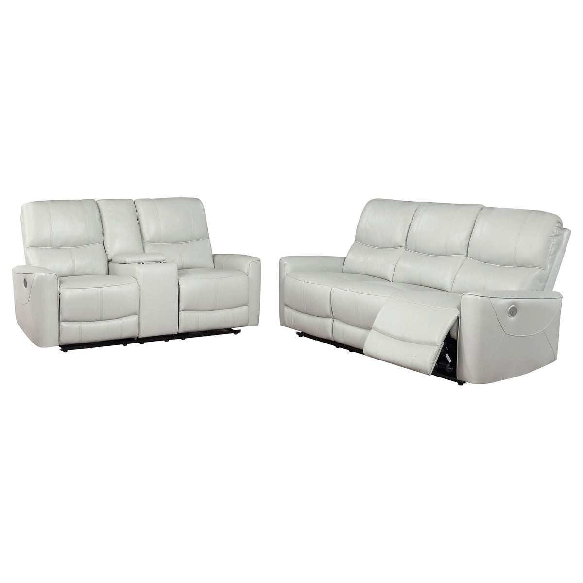 Greenfield 2-piece Power Reclining Sofa Set Dove Grey