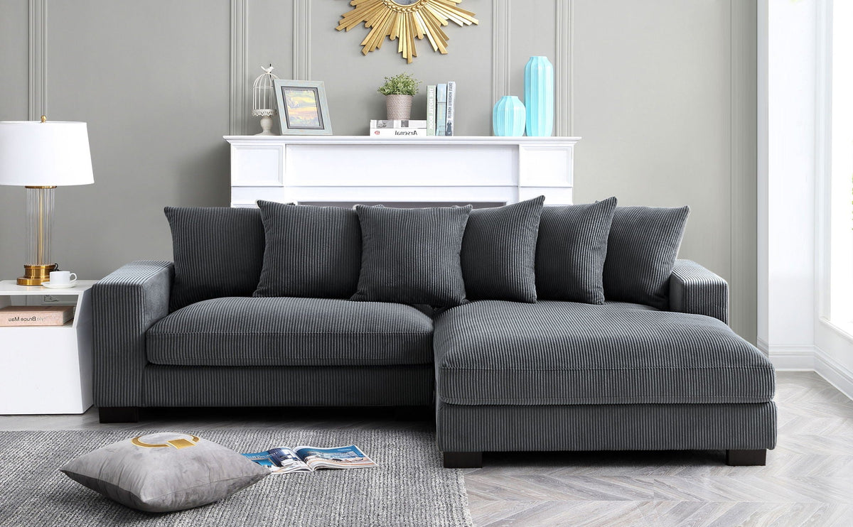Luxe - Oversized 2 Piece Sectional Couches, L Shaped Sofa with Chaise