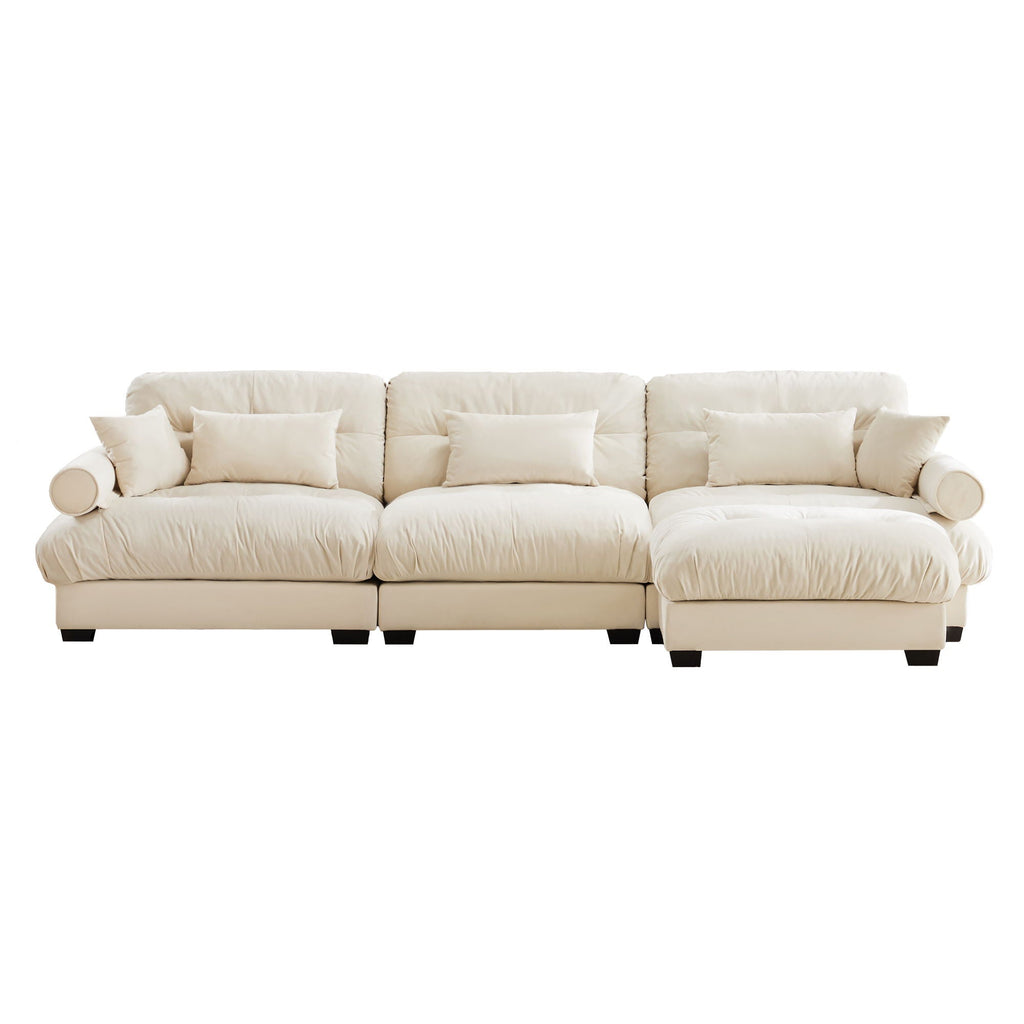 Super Comfort Oversized Modular Sectional Sofa with Movable Ottoman