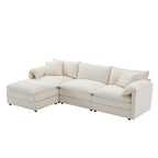 Modular Sectional with Deep & Wide Seat, Cloud Couch Set with Double Cushions Sofa with
