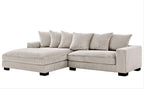Luxe - Oversized 2 Piece Sectional Couches, L Shaped Sofa with Chaise