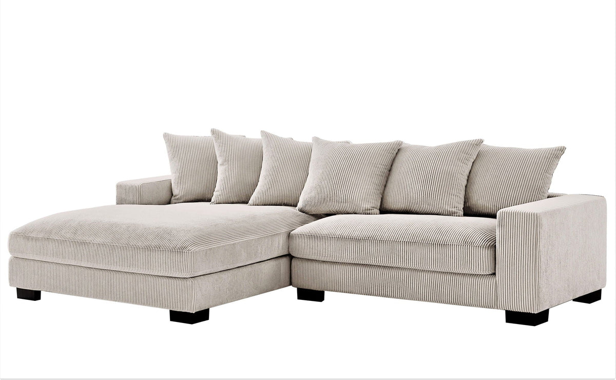 Luxe - Oversized 2 Piece Sectional Couches, L Shaped Sofa with Chaise