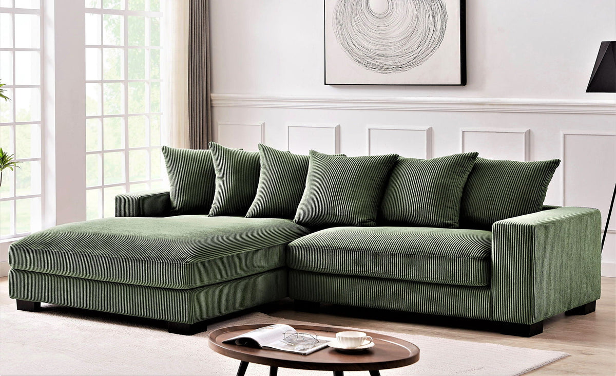 Luxe - Oversized 2 Piece Sectional Couches, L Shaped Sofa with Chaise